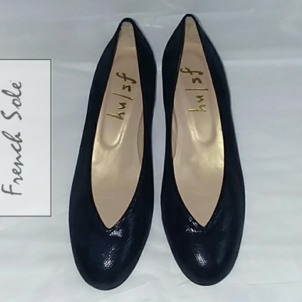 FSNY blue suede wedges
